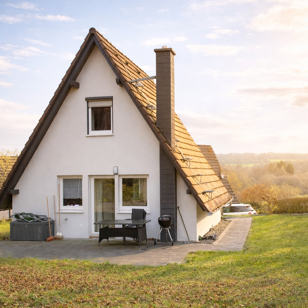 Ferienhaus Seeblick Westerwald Gartensicht